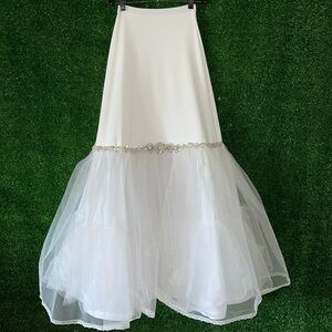 David’s Bridal Petticoat with added crystal appliqués.